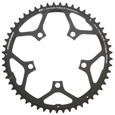 PLATEAU ROUTE 5BRA D.110 STRONGLIGHT CT2 53DTS EXTERIEUR NOIR TYPE SHIMANO 10-11V. PLATEAU ROUTE 5BRA D.110 STRONGLIGHT CT2 53DTS EXTERIEUR NOIR TYPE SHIMANO 10-11V.