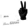 GANTS ATELIER NITRILE A USAGE UNIQUE NOIR  T7 (S)  (BOITE DE 100) (HOMOLOGUE CE 2777)  -P2R-